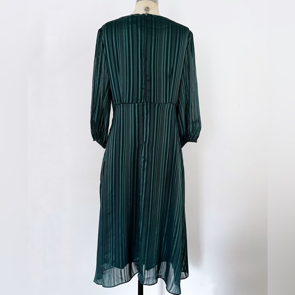 Maison Tara Deep Green Long Sleeve Dress - Picture 9 of 9